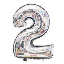 Load image into Gallery viewer, Gold Sliver 32 inch  0-9  Large Helium Digital Air Ballons Foil Children Festival Birthday Party for Kids Cartoon Hat Toys