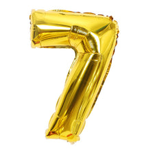 Load image into Gallery viewer, Gold Sliver 32 inch  0-9  Large Helium Digital Air Ballons Foil Children Festival Birthday Party for Kids Cartoon Hat Toys